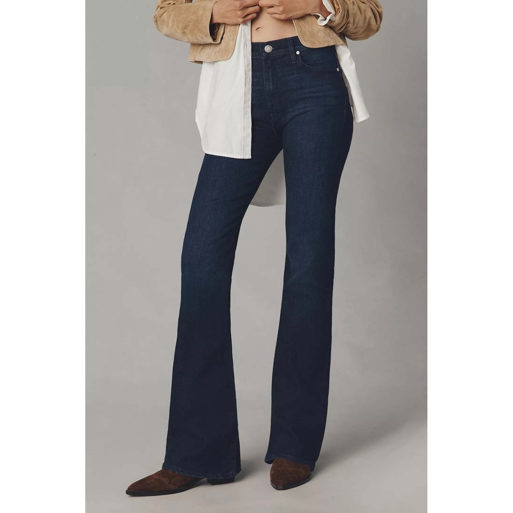 Pilcro and the Letterpress‎ Anthropologie Stet Flare Jeans Women's 27 Dark Wash